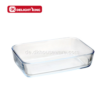 Rechteckiger quadratischer Ofen Safe Glas Backbacken